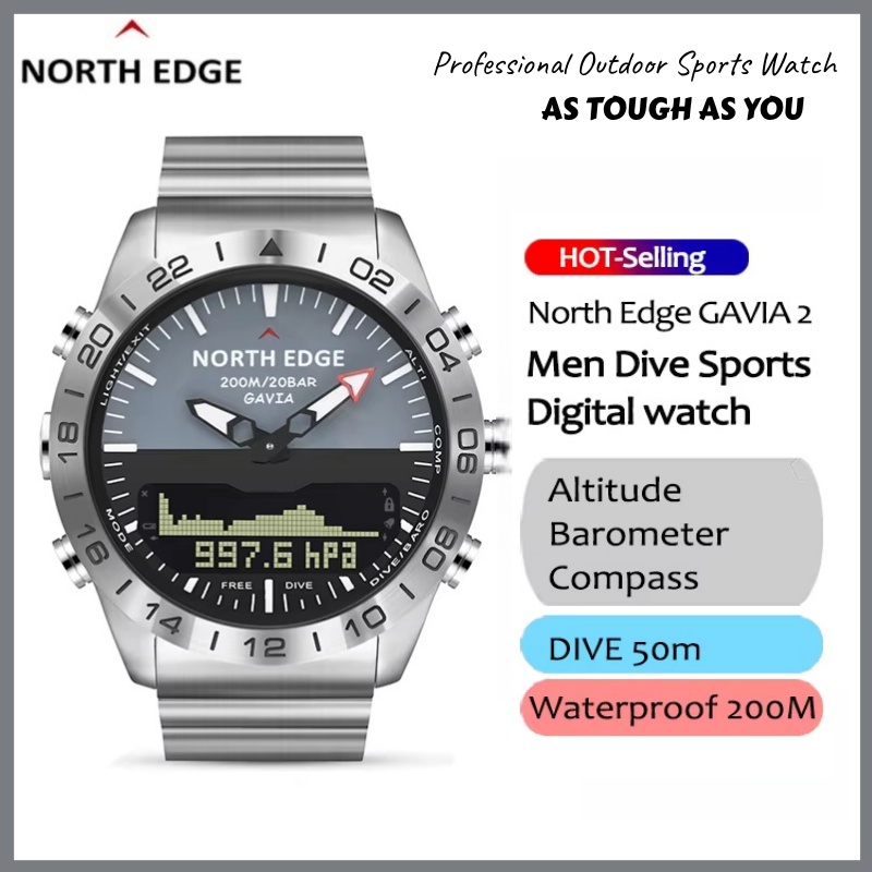 Smartwatch Army Watches For Men - NORTH EDGE Jam Tangan Pintar Pria