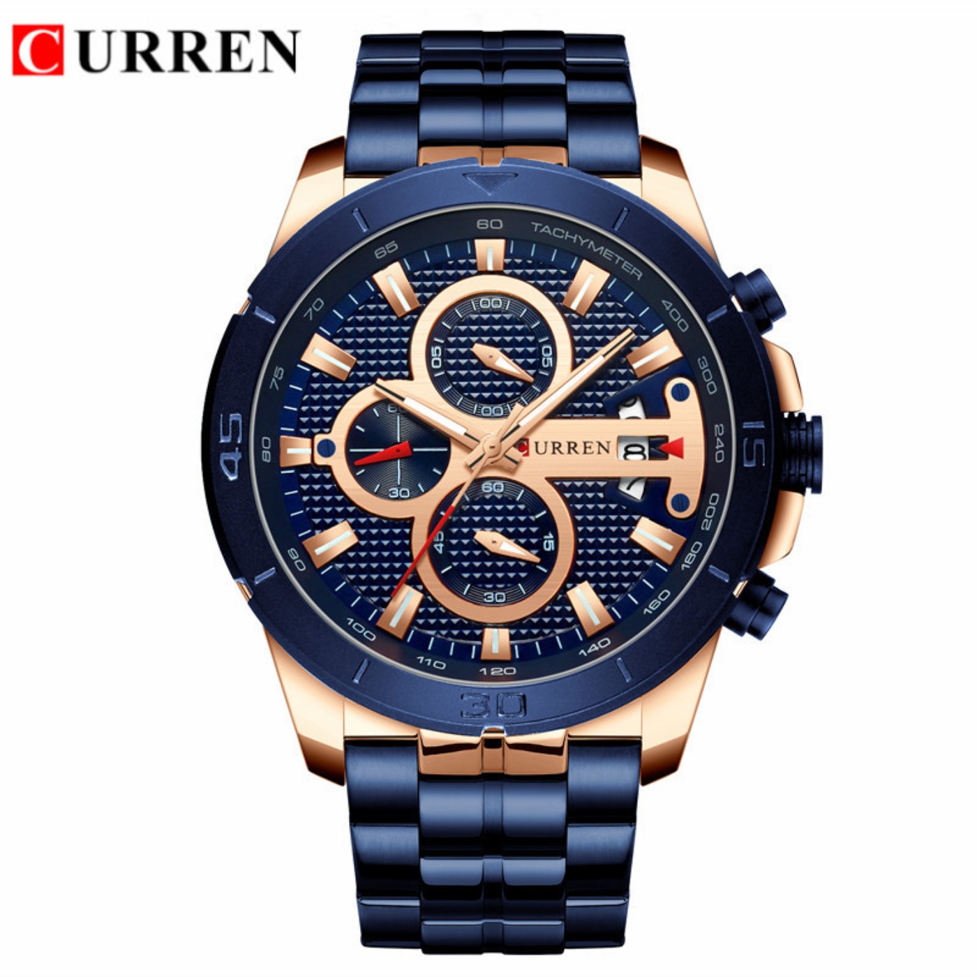 Chronograph Sport Watch - CURREN Jam Tangan Pria Tahan Air