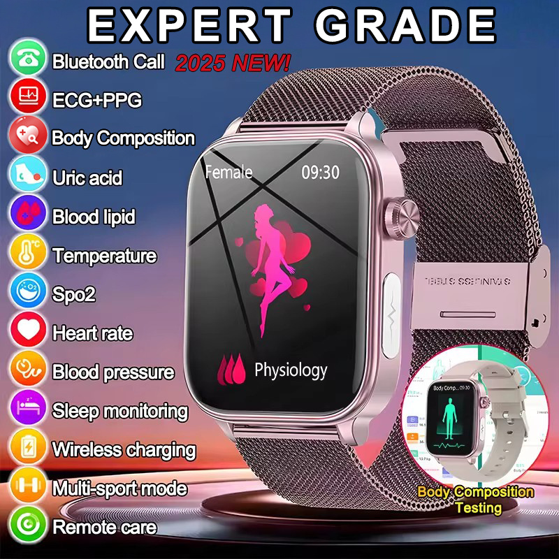 Smartwatch New Watches 2025 - Jam Tangan Pintar Pemantauan EKG +