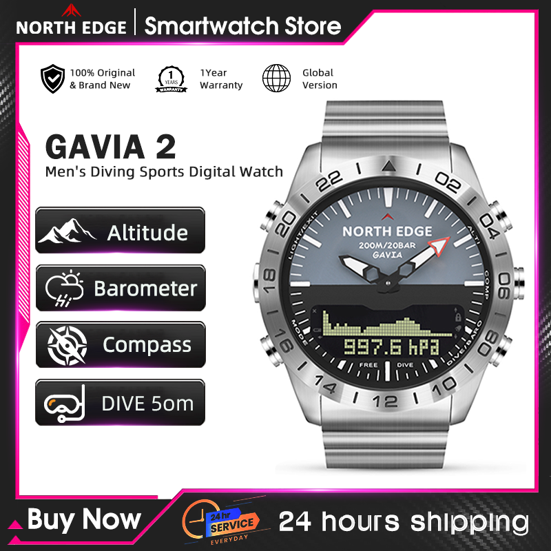 Smartwatch Army Watches For Men - NORTH EDGE Jam Tangan Menyelam Pria
