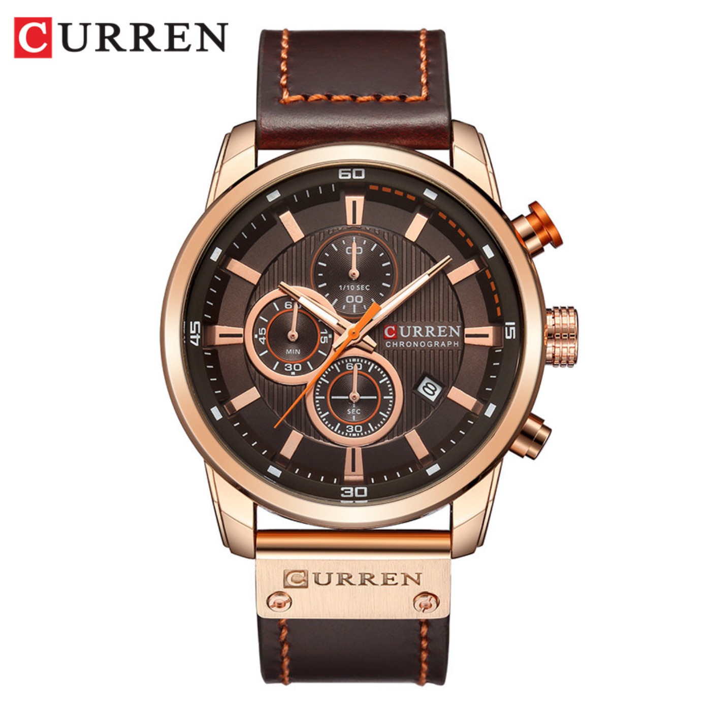Chronograph Sport Watch - CURREN Jam Tangan Pria Kuarsa Tanggal