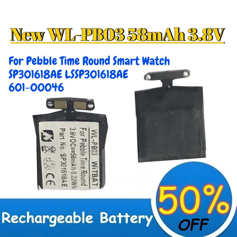 Smartwatch Pebble Watches - Baterai Pengganti WL-PB03 58mAh 3.8V Berkualitas