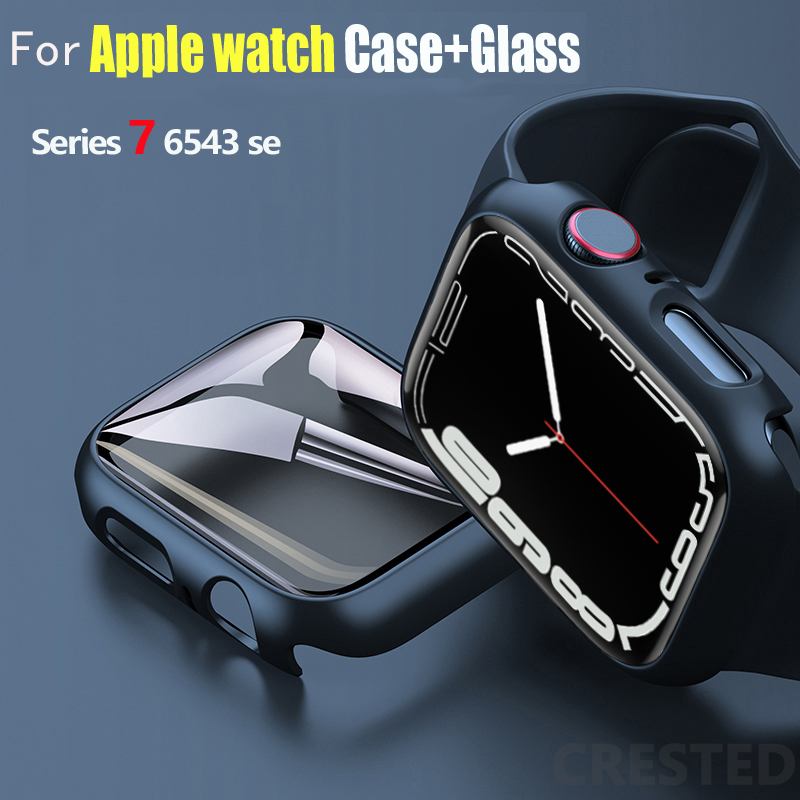 Iwatch Smartwatch Series 7 - Kaca + penutup untuk Apple Watch,