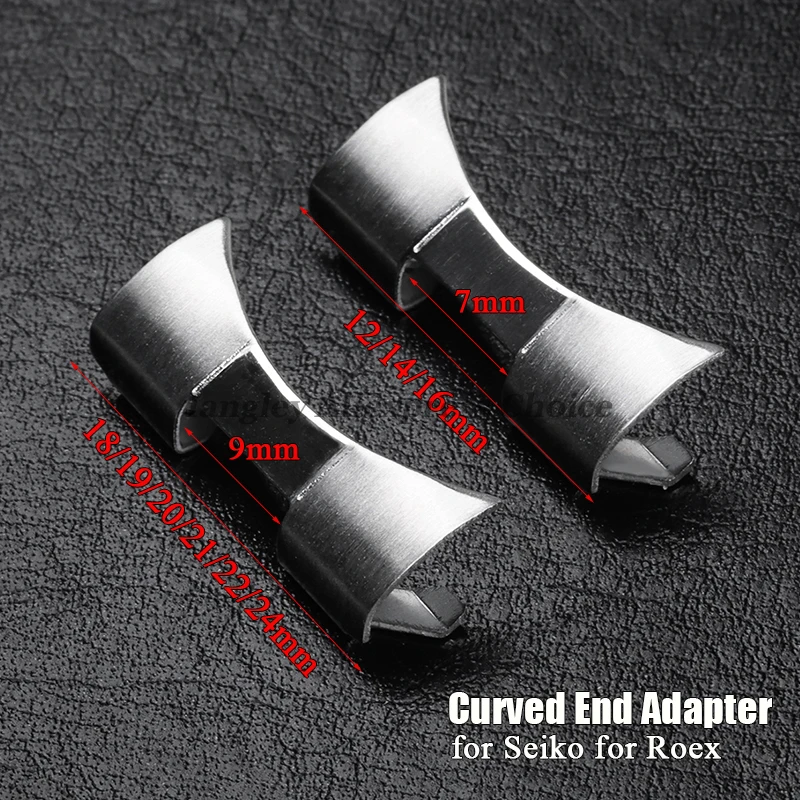 Replacement Watch Bracelet - Tautan ujung melengkung untuk adaptor baja