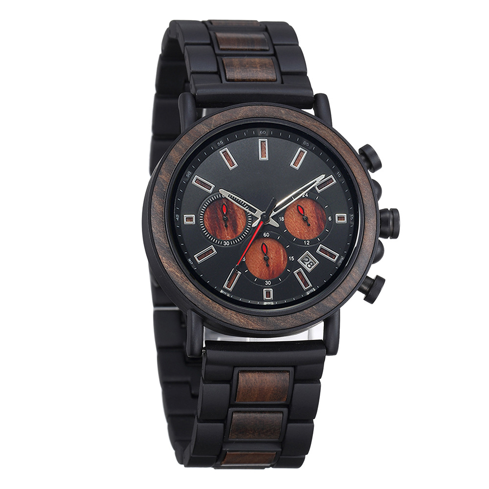 Smartwatch Trending Watches For Men - Jam Tangan Pria Multifungsi Campuran Kayu