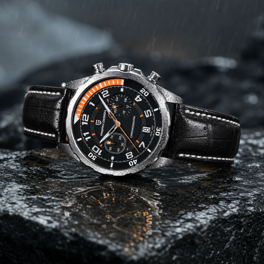 Chronograph Sport Watch - PAGANI DESIGN Jam Tangan Pria Kulit