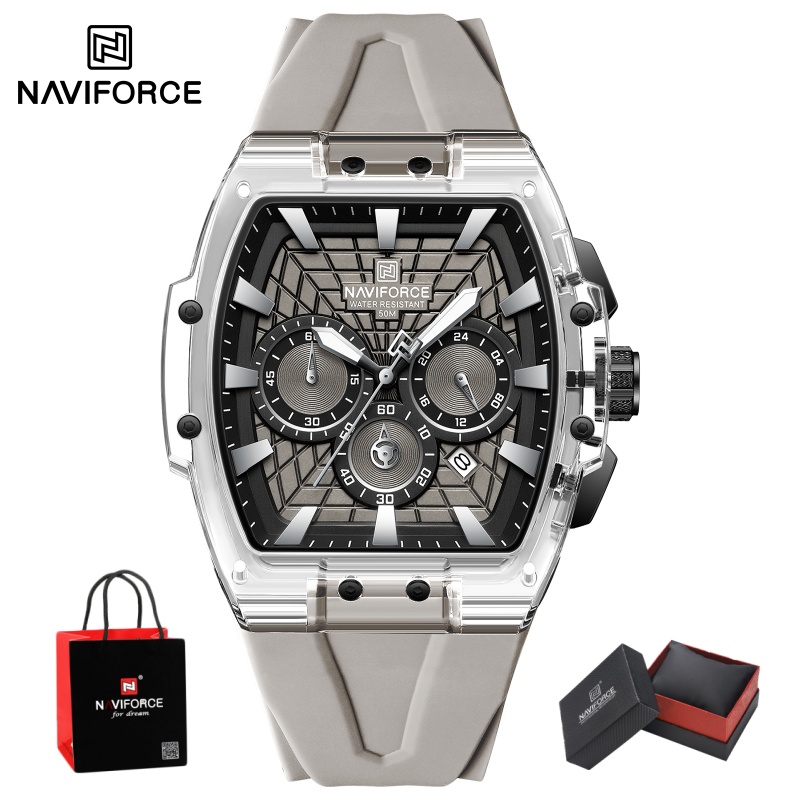 Chronograph Sport Watch - NAVIFORCE Jam Tangan Olahraga Pria 5ATM