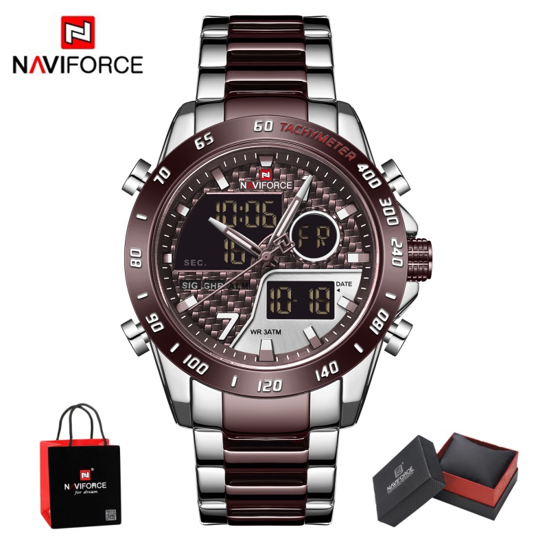 Analog Quartz Watch - NAVIFORCE Jam Tangan Pria Analog Digital
