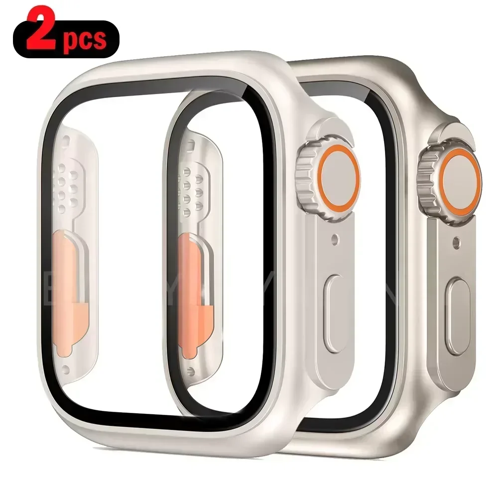 2 buah kaca Tempered + penutup - Iwatch Smartwatch Series 7 ulasan dan harga