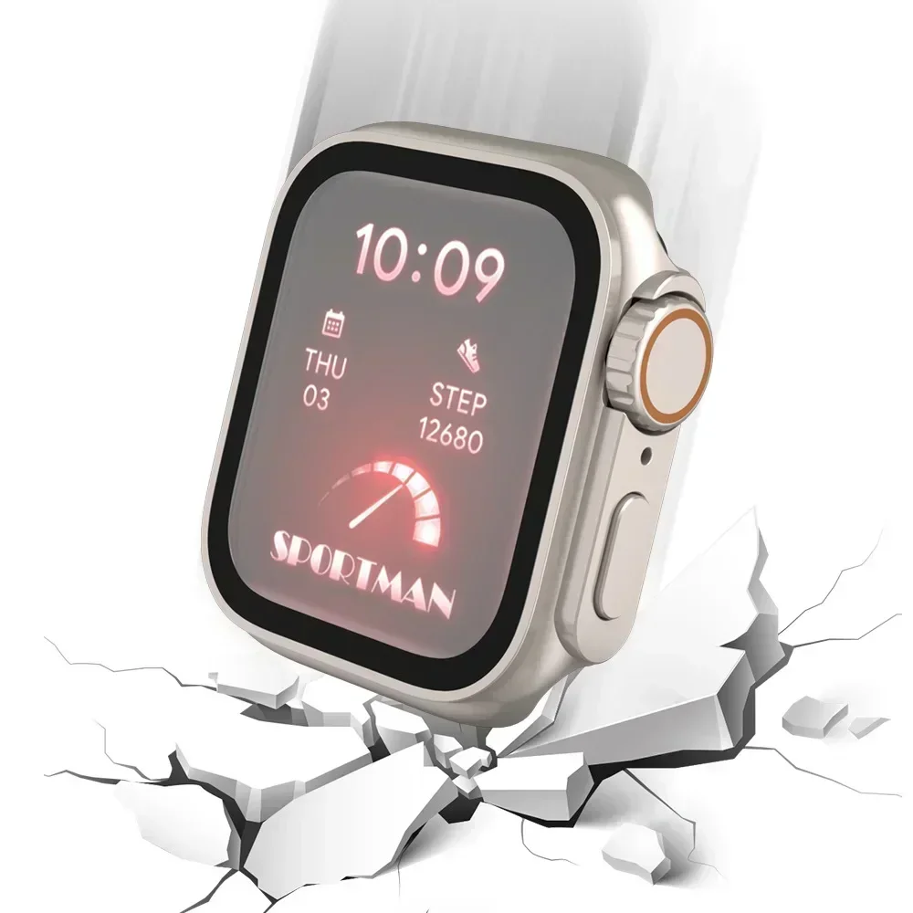 2 buah kaca Tempered + penutup - Iwatch Smartwatch Series 7 ulasan dan harga