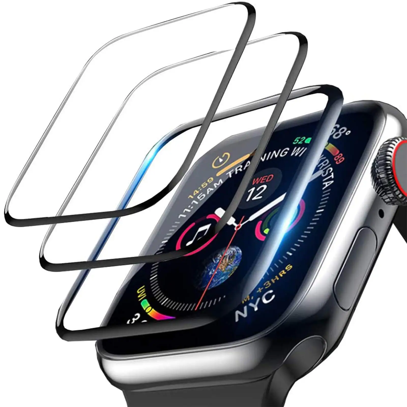 Kaca Tempered 3D untuk Apple W - Iwatch Smartwatch Series 7 ulasan dan harga