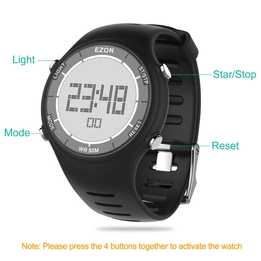 EZON Jam Tangan Olahraga Digit - Chronograph Sport Watch ulasan dan harga