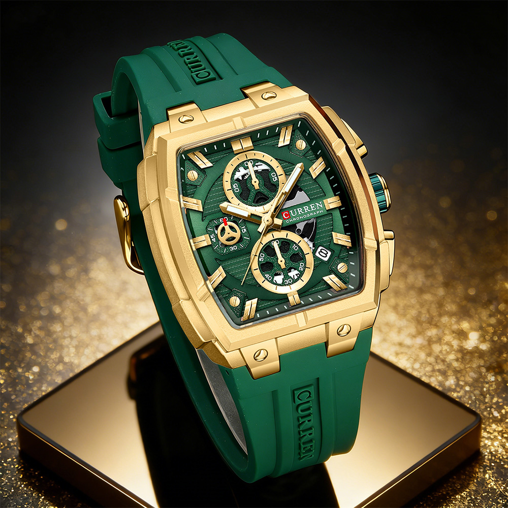 Jam Tangan Mewah Vintage CURRE - Chronograph Sport Watch ulasan dan harga