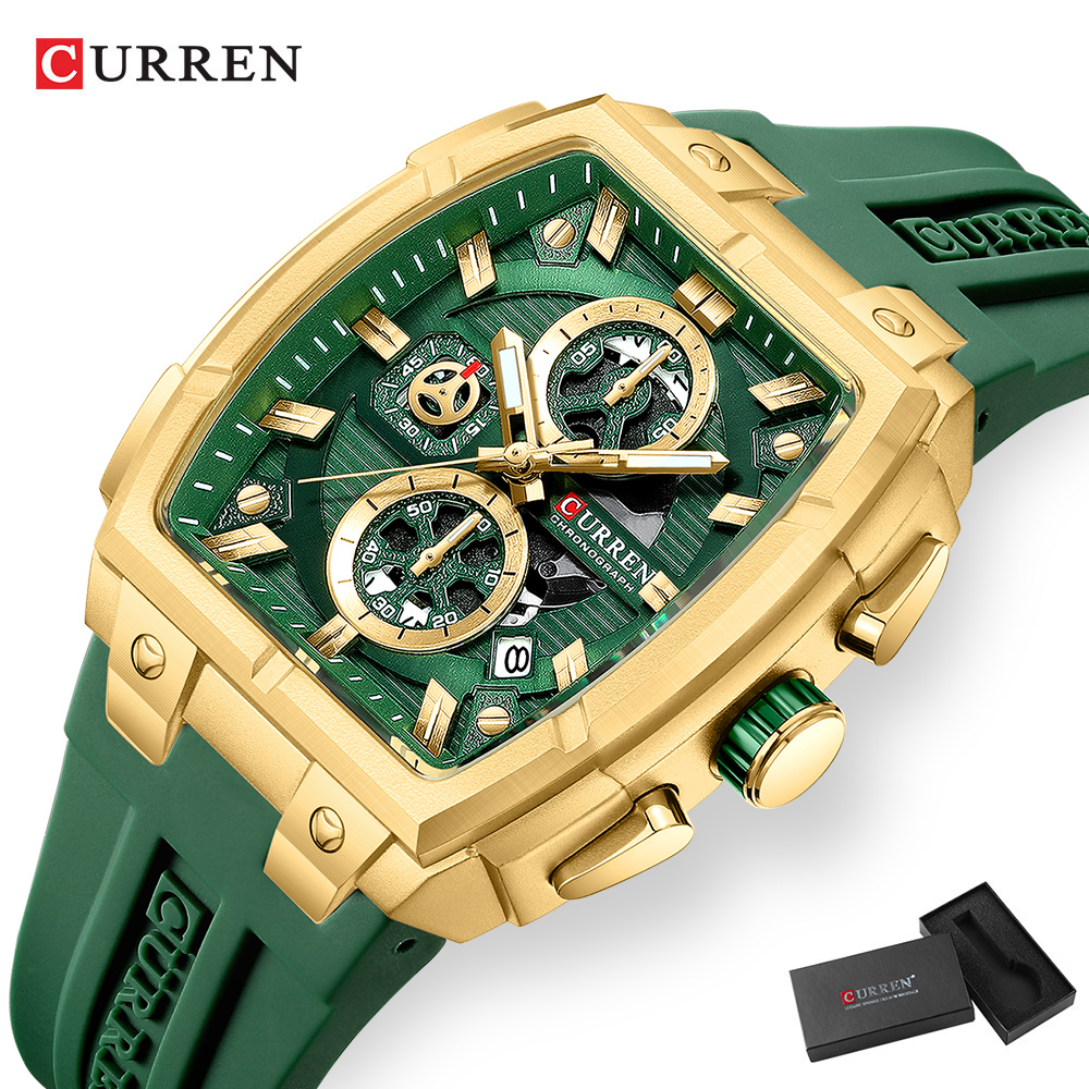 Jam Tangan Mewah Vintage CURRE - Chronograph Sport Watch ulasan dan harga