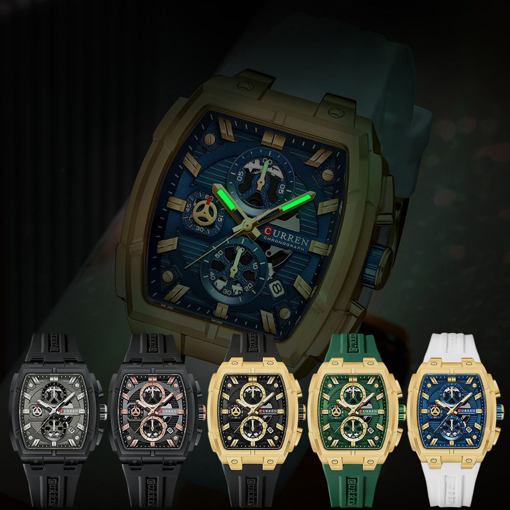 Jam Tangan Mewah Vintage CURRE - Chronograph Sport Watch ulasan dan harga