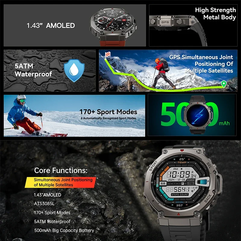 Jam Tangan Pintar Militer DM58 - Heart Rate Gps Watch ulasan dan harga