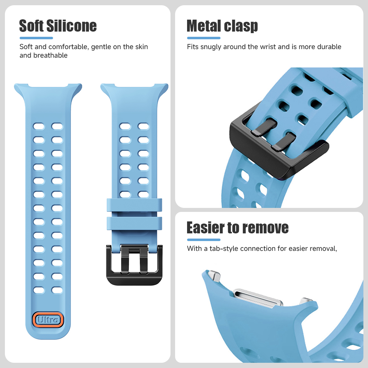 Tali Silikon Laut untuk Jam Ta - Tide Watch Surf ulasan dan harga