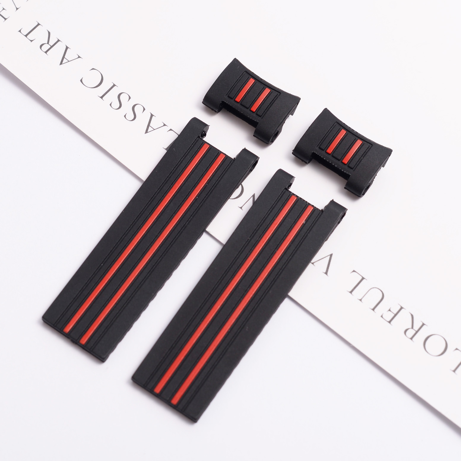 Hitam Biru dengan Garis Merah  - Tide Watch Surf ulasan dan harga