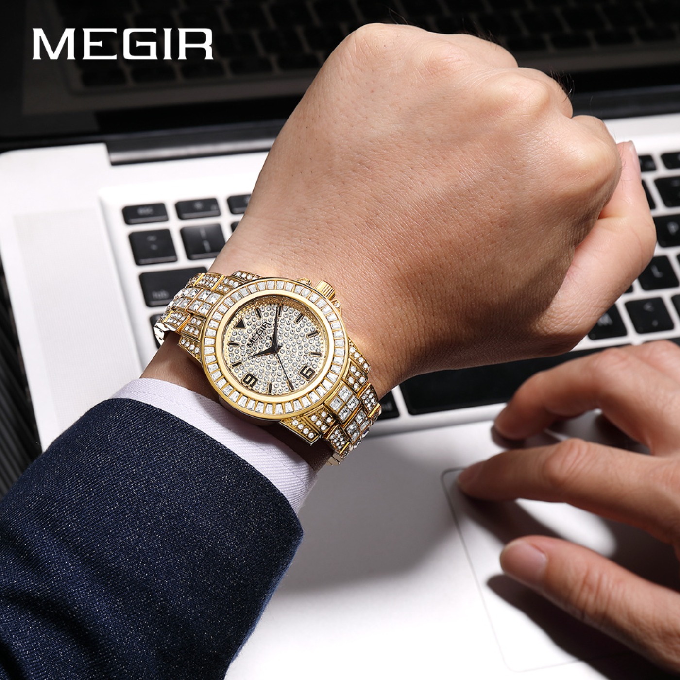 MEGIR Jam Tangan Berlian Mewah - Analog Quartz Watch ulasan dan harga