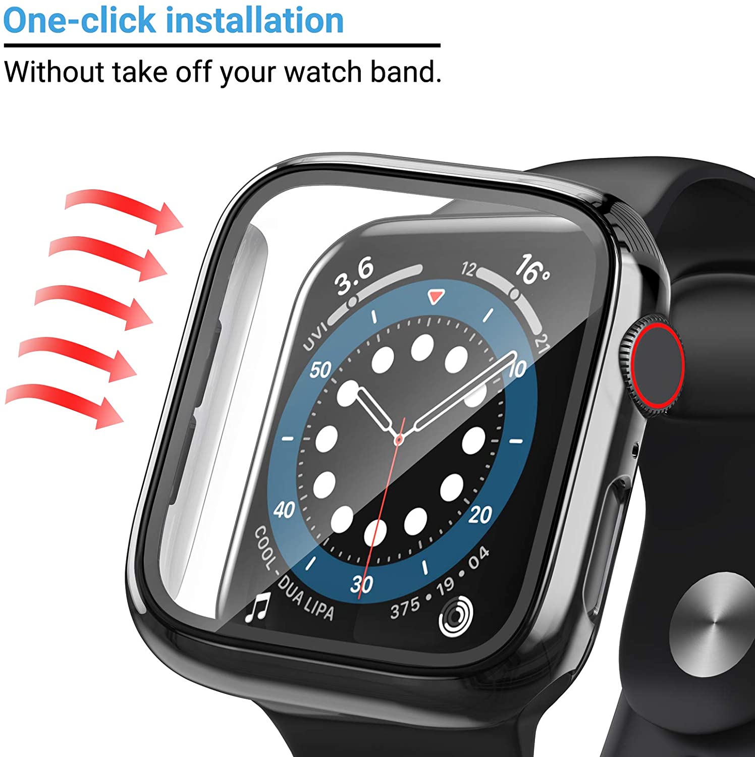 Kaca + penutup untuk Apple Wat - Iwatch Smartwatch Series 7 ulasan dan harga