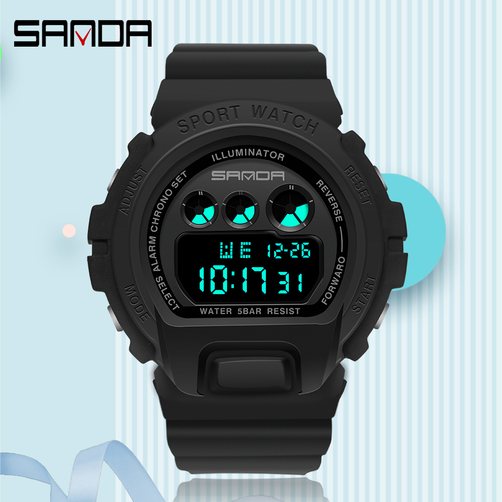 Sanda jam tangan olahraga pria - Chronograph Sport Watch ulasan dan harga