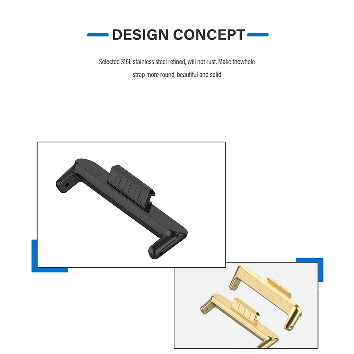 Adaptor 20mm 22mm 1 Pasang unt - Replacement Watch Bracelet ulasan dan harga