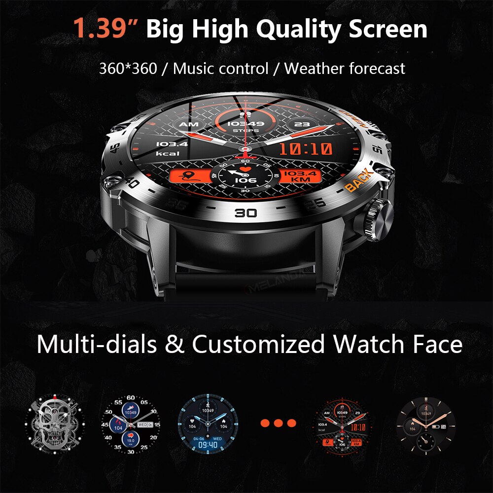 MEVADEN Steel 1.39 inci Jam Ta - Smartwatch Health Watches For Men ulasan dan harga