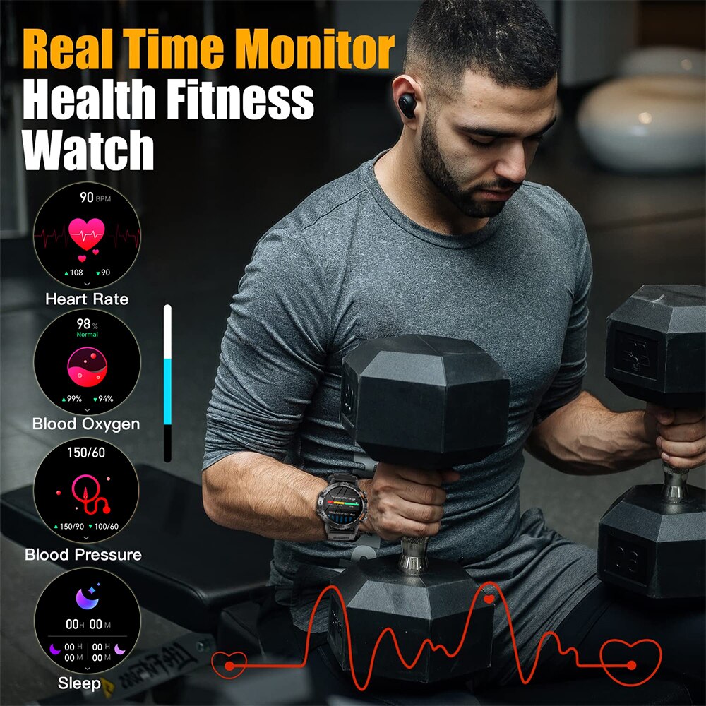 MEVADEN Steel 1.39 inci Jam Ta - Smartwatch Health Watches For Men ulasan dan harga