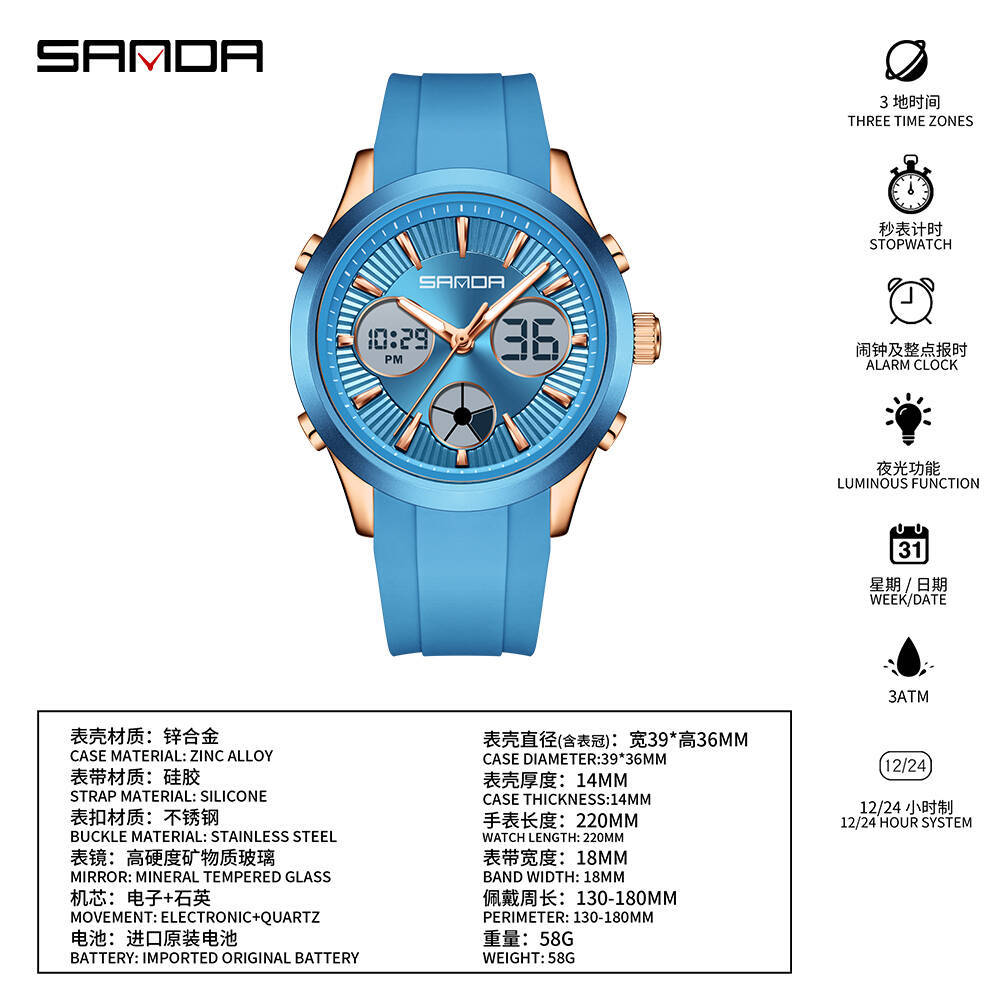 Jam tangan elektronik SANDA, j - Watches Ladies Smartwatch ulasan dan harga