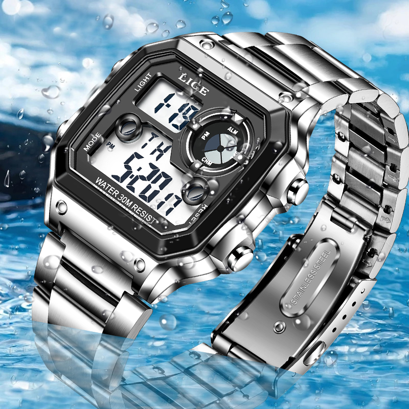 LIGE Jam Tangan Pria Elektroni - Analog Quartz Watch ulasan dan harga