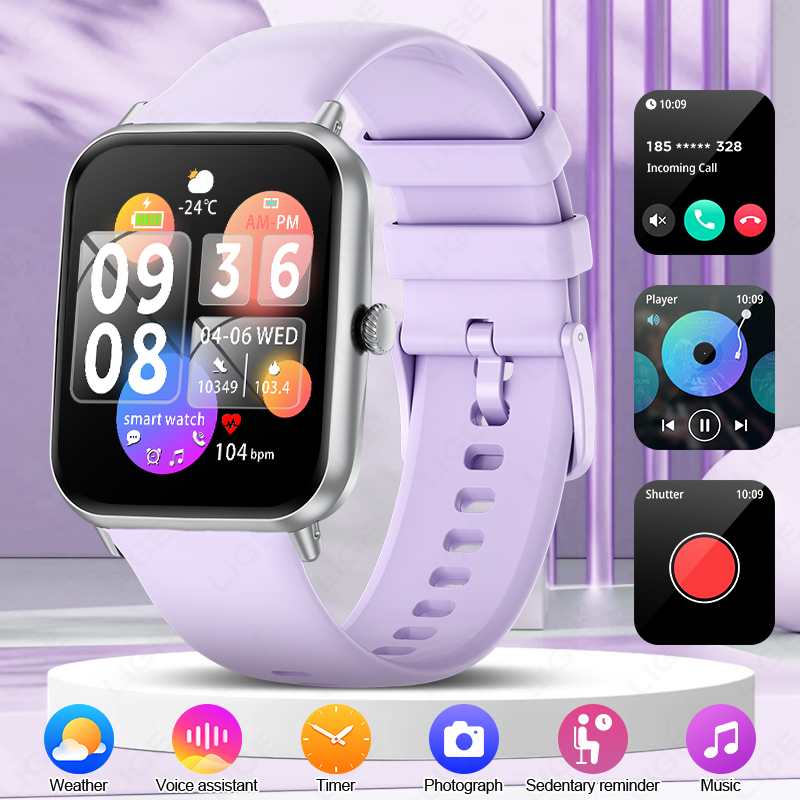 LIGE Jam Tangan Pintar Layar H - Watches Ladies Smartwatch ulasan dan harga