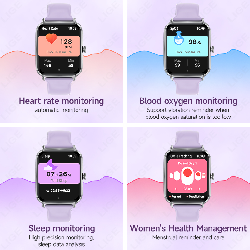 LIGE Jam Tangan Pintar Layar H - Watches Ladies Smartwatch ulasan dan harga