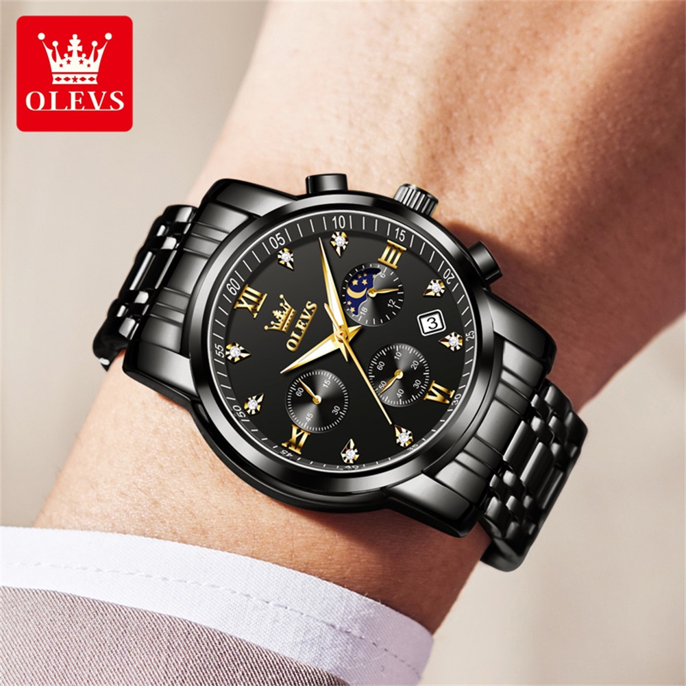 OLEVS Jam Tangan Pria Populer  - Analog Quartz Watch ulasan dan harga