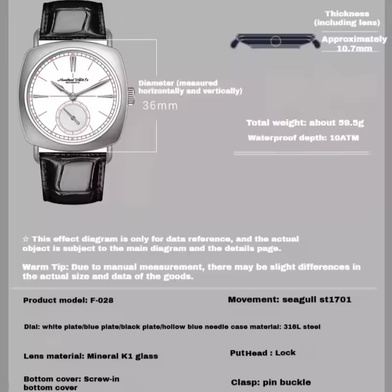 Jam Tangan Mekanik Pria Hruodl - Tide Watch Surf ulasan dan harga