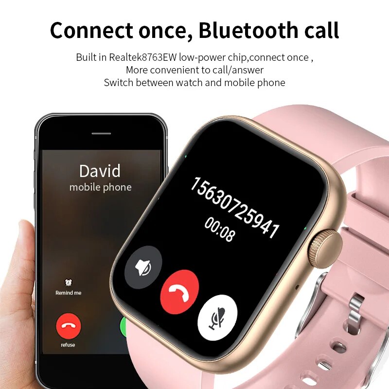 LIGE jam tangan pintar panggil - Watches Ladies Smartwatch ulasan dan harga