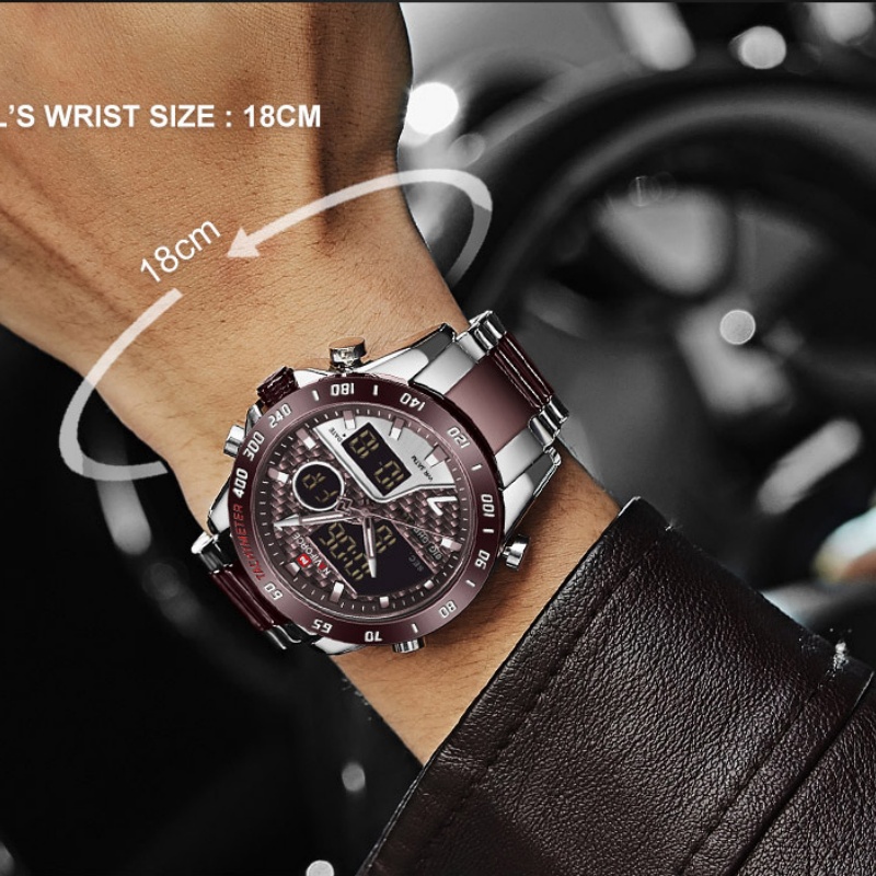 NAVIFORCE Jam Tangan Pria Anal - Analog Quartz Watch ulasan dan harga