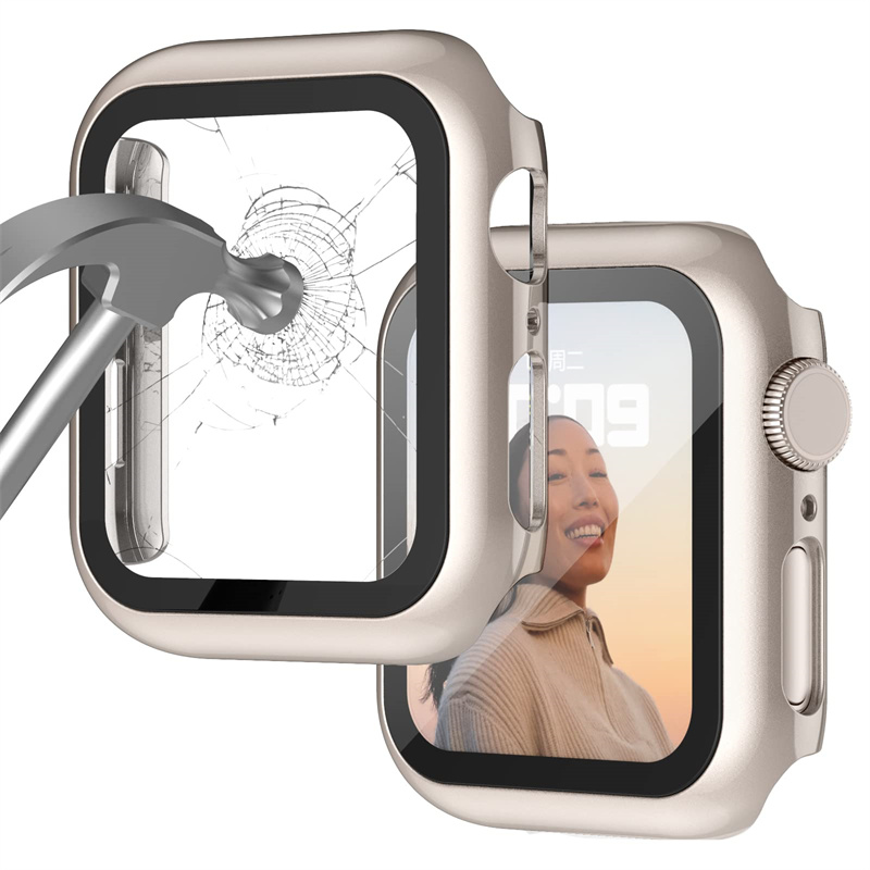 Pelindung layar bumper kaca Te - Iwatch Smartwatch Series 7 ulasan dan harga