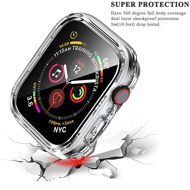 Penutup + kaca Tempered untuk  - Iwatch Smartwatch Series 7 ulasan dan harga