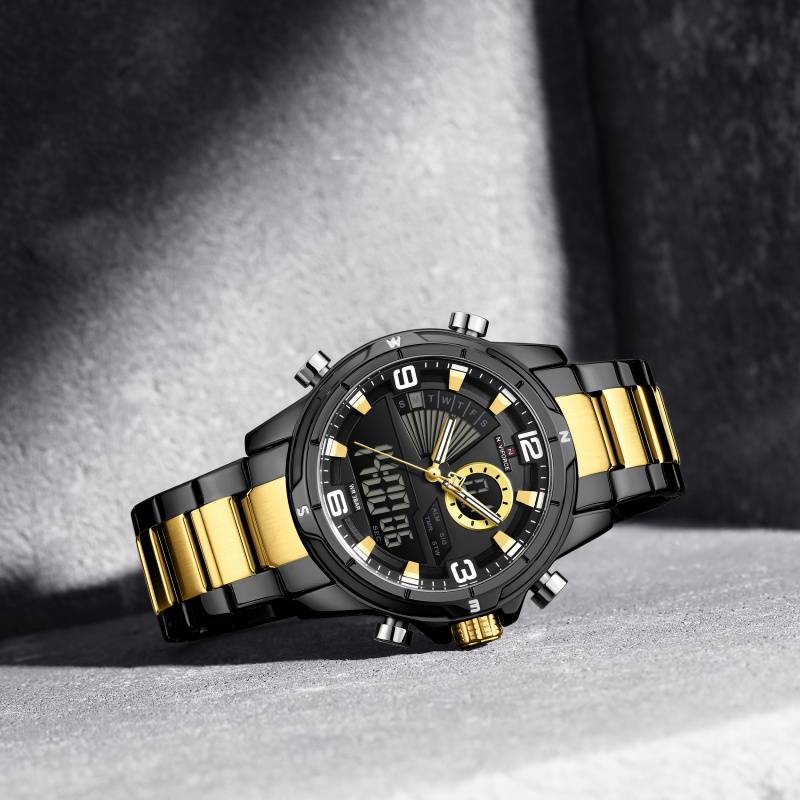 NAVIFORCE Jam Tangan Pria Dual - Analog Quartz Watch ulasan dan harga