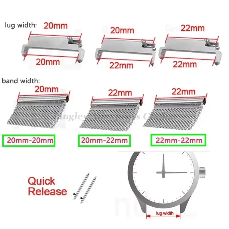 2 buah adaptor pita jam tangan - Replacement Watch Bracelet ulasan dan harga